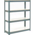 Global Industrial Extra Heavy Duty Shelving 36Wx18Dx60H 4 Shelves 1500 lbs. Cap. Per Shelf GRY B2297940